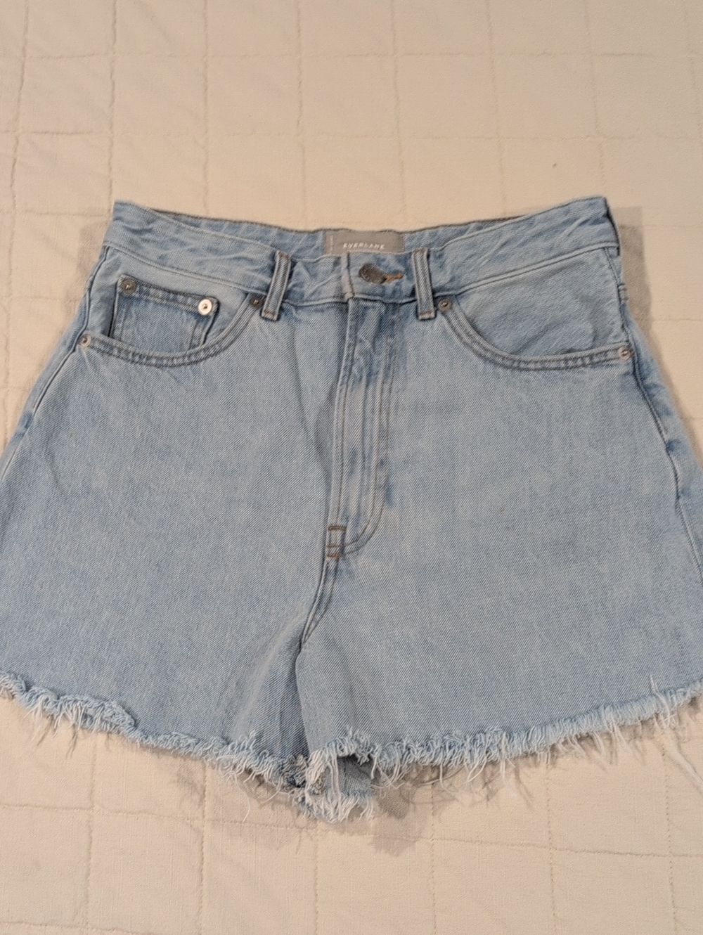 Everlane Organic Cotton A-Line Denim Cut Off Short Size 27